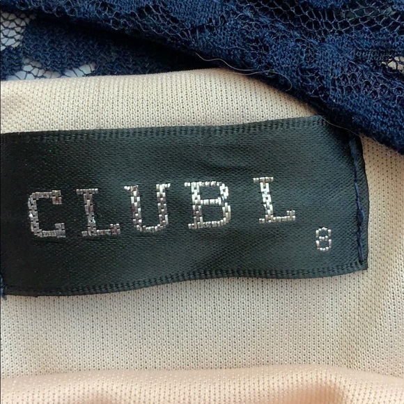 ❌SOLD❌ASOS Club L Navy Blue Bodycon Lace Dress - Picture 8 of 8